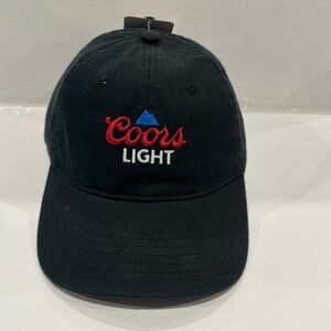 NWT Coors Black Baseball Cap with adjustable back.
